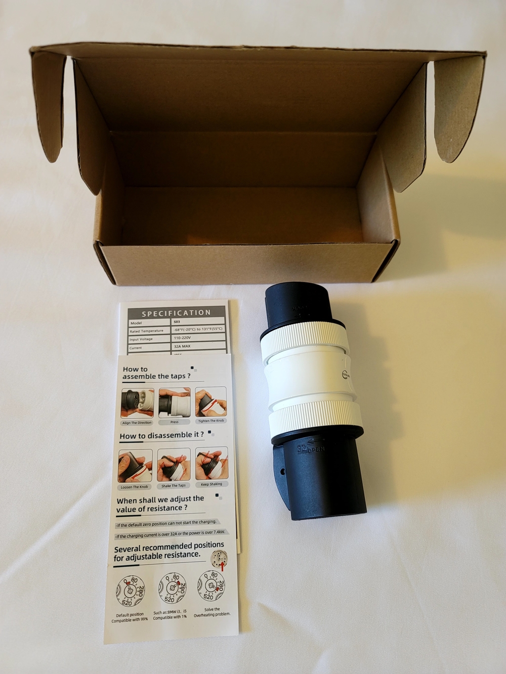 Switchable Connector & Inlet - Brown Cardboard Packaging - Picture 7 of 7